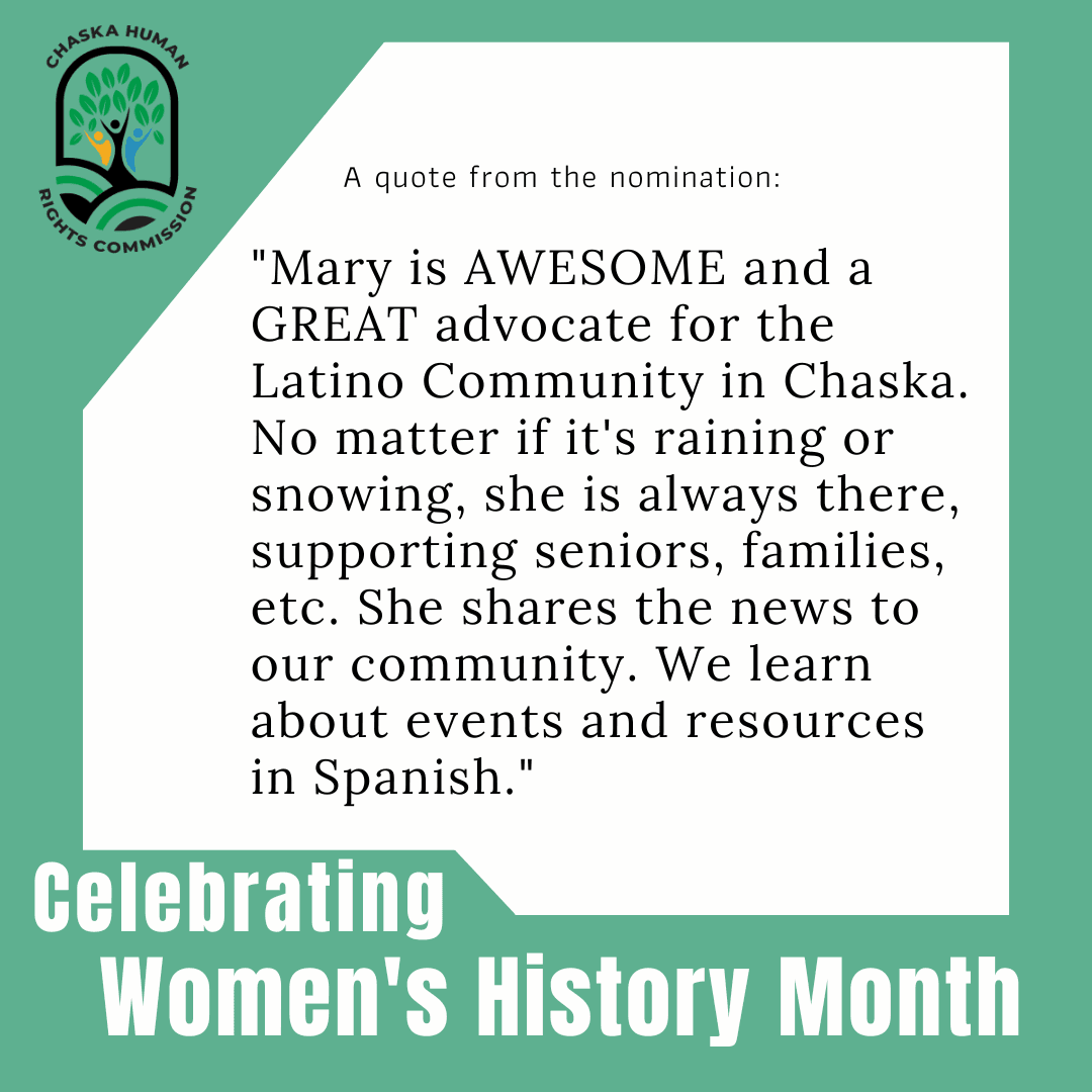 Quote about Mary from the person who nominated her